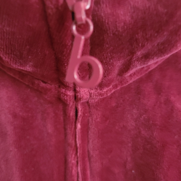 b. r. b Be Right Back Women's Velvet Colorblock Zipup Scortland Sweatshirt Sz XL - Picture 4 of 9